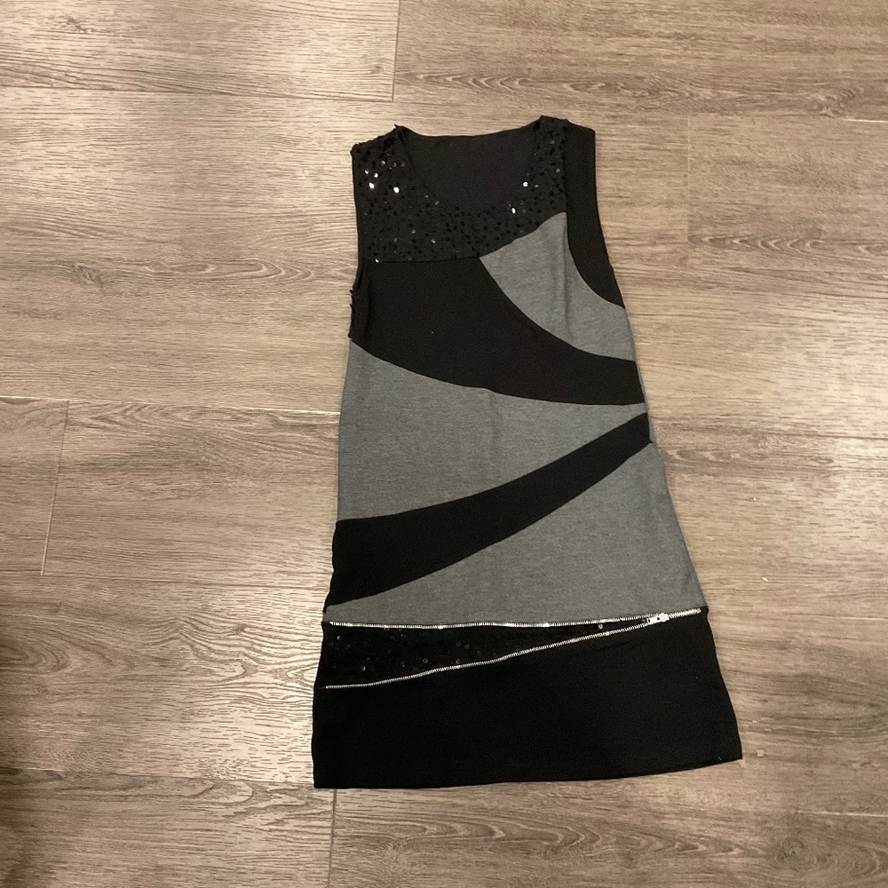 Flowers by Zoe | girls back and silver zip dress